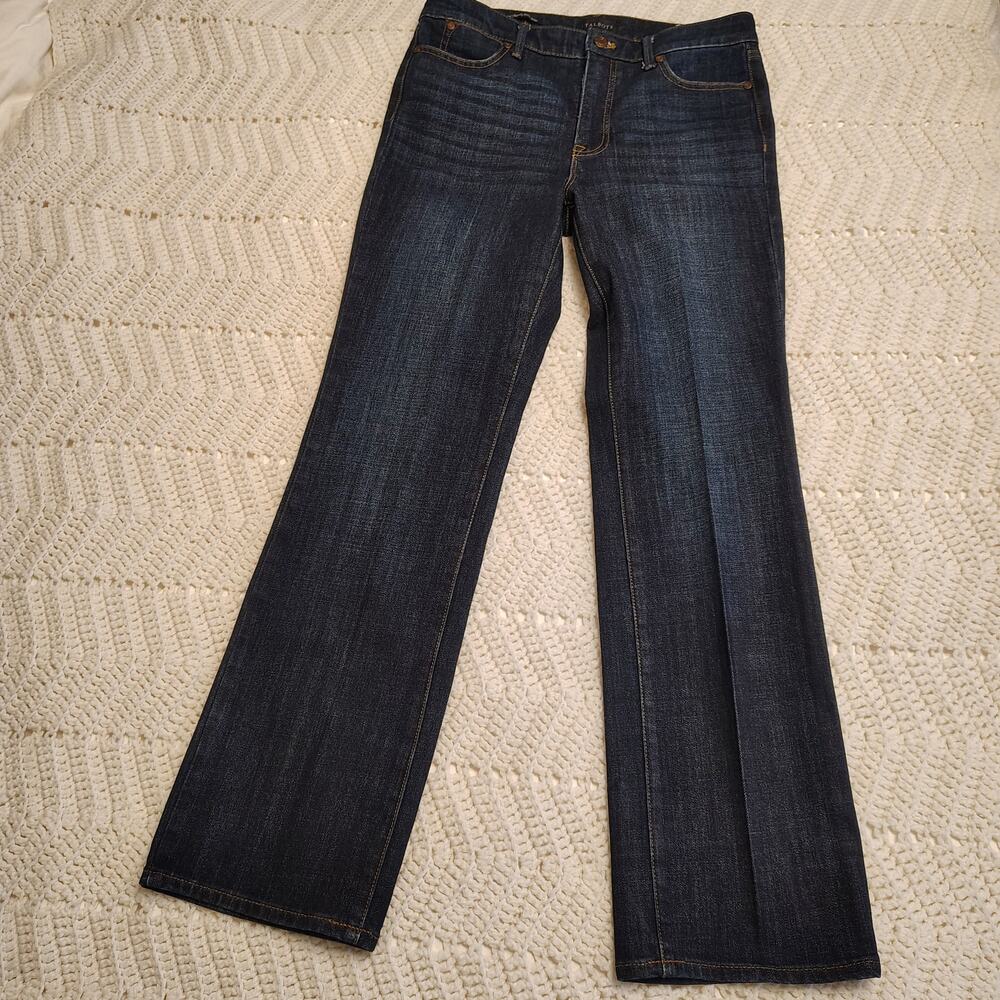 Talbots Dark Wash Barely Boot Jeans Stretch Denim Classic Preppy 6P